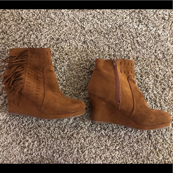 Suede Boho Booties - Picture 1 of 6